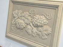 Relief Carved Grape Limestone Backsplash Tile Insert 4 small