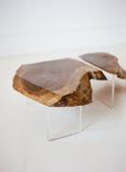 Walnut And Acrylic Interchangeable Low Tables 1 small