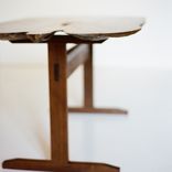 Walnut Ovular Table With Shaker Style Base 1 small