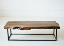 Walnut And Blackened Steel Cocktail Table 2 small