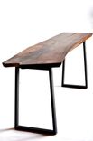 Walnut Slab Desk And Blackened Steel Base 1 small
