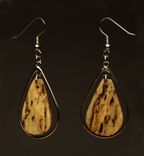Spalted Maple Wearable Sculpture Earrings With Sterling Silver 3 small