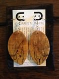 Spalted Maple Wearable Sculpture Earrings With Sterling Silver 1 small