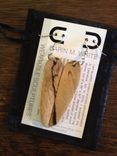 Spalted Maple Wearable Sculpture Earrings With Sterling Silver 5 small