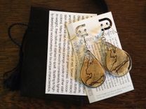 Spalted Maple Wearable Sculpture Earrings With Sterling Silver 4 small