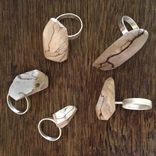 Spalted Maple Wearable Sculpture Ring With Sterling Silver Band 4 small