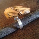 Spalted Maple Wearable Sculpture Ring With Sterling Silver Band 5 small