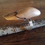 Spalted Maple Wearable Sculpture Ring With Sterling Silver Band 1 small
