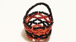 Hand Beaded Ring Baskets, Wedding Ring Baskets 1 small