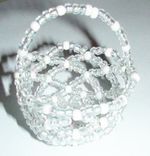 Hand Beaded Ring Baskets, Wedding Ring Baskets 6 small