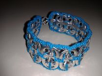 Hemp Macrame Pop Tab Cuff Bracelets 1 small