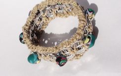 Hemp Macrame Pop Tab Cuff Bracelets 5 small