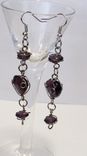 Wire Wrapped Glass Bead Dangle Earrings 2 small