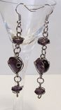 Wire Wrapped Glass Bead Dangle Earrings 5 small