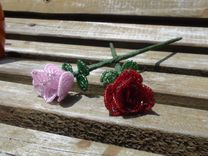 Beaded Rose, Long Stem Rose, Forever Flower 3 small