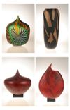 Murano Art Glass Vases By Gianluca Vidal 1 small
