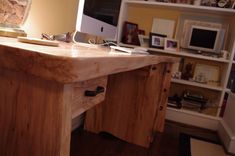 Solid Wood Slab Desk 3 small