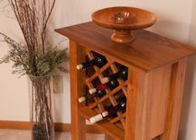 Cherry Wine Rack Table With And Without Door 1 small