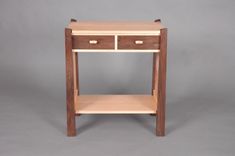 Side Table - Two Drawers With Shelf 1 small