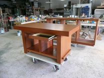 Bamboo Layout Table And Two-Sided Bookcase 4 small