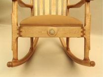 Upholstered Seat Rocking Chair 3 small