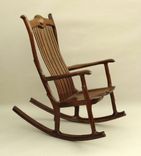 Custom Black Walnut Wood Seat Rocker 1 small