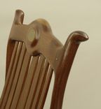 Custom Black Walnut Wood Seat Rocker 7 small
