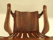 Custom Black Walnut Wood Seat Rocker 5 small