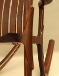 Custom Black Walnut Wood Seat Rocker 2 small