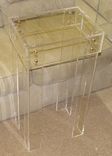 Acrylic Side / End Table Brass Button Connectors On Corners - Hand Crafted, Custom Made 5 small