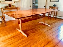 Live Edge Trestle Dining Table 4 small