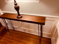 Reclaimed Wood Sofa Table - Console Table - Entry Table - Mid-Century Modern With Hairpin Legs 1 small