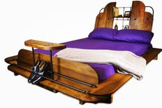 Custom Contemporary Modern Wood And Metal Bed And Shoe Rack 1 small