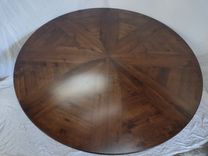 8' Diameter Round Walnut Dining Table 4 small
