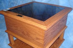 "Infinity" Optical Illusion End Table With Cork "Dna" Design And Remote Control. 4 small