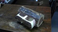 Cedar Log Boxes And Coaster Sets 3 small