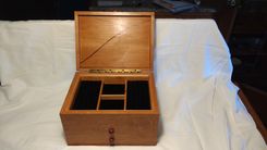 Jewelry Box-Cherry With Purpleheart Accent And Knobs 1 small