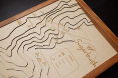 Custom 3d Engraved Wood Contour Map 3 small