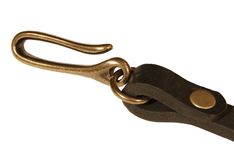 Japanese Fishhook Leather Keychain 6 small