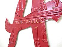 Alabama Crimson Tide Roll Tide License Plate Sculpture 1 small