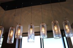 Acqua Chandelier Clear - 7 Pendants/ 96" Long 1 small