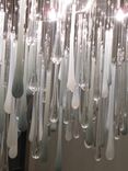 Pioggia Rain Luxe Chandelier- Brushed Nickel 2 small