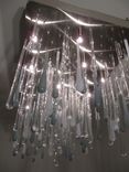 Pioggia Rain Luxe Chandelier- Brushed Nickel 5 small