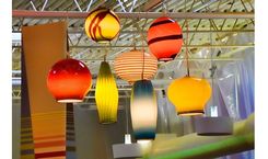 Chinese Lantern Glass Pendants (Extra Large) 1 small