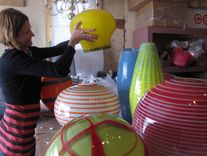 Chinese Lantern Glass Pendants (Extra Large) 3 small