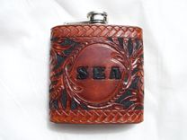 Leather Covered Flask 1 small