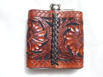 Leather Covered Flask 2 small
