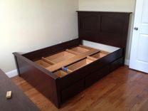 Custom Oak Storage Bed 1 small