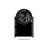 Decorative Night Sky Steel Gate - Moon Mountain - Metal Art - Security Door - Garden Gate 3 small