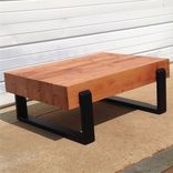 Reclaimed Floating Beam Coffee Table 1 small